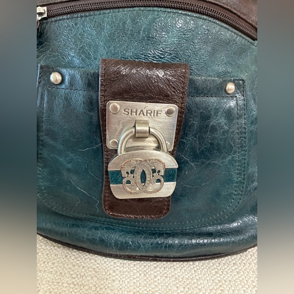 Americana By Sharif Teal &Brown
 Soft Lthr Crossbody /Shoulder
Bag - Picture 2 of 15